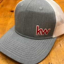 Heather Grey/White Flocked Logo Hat